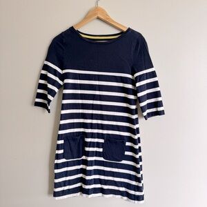 Boden 3/4 length sleeve Striped Dress